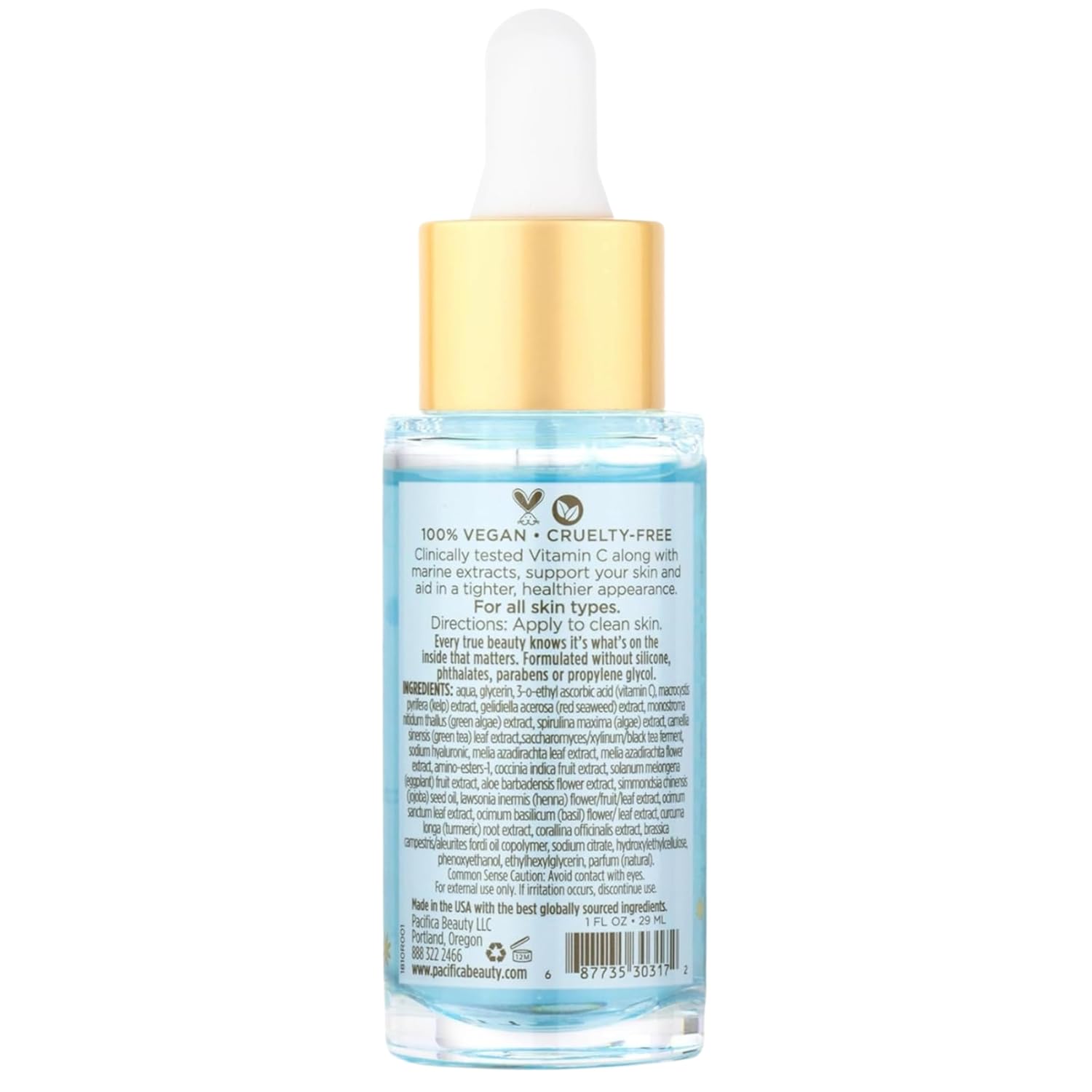 Pacifica Vitamin C Serum for Face – Glow Baby Brightening Facial Serum with Glycolic Acid – Vitamin C Booster Skin Care, Dark Spot Corrector, Vegan Skincare for Glowing Skin, Dermatologist Tested