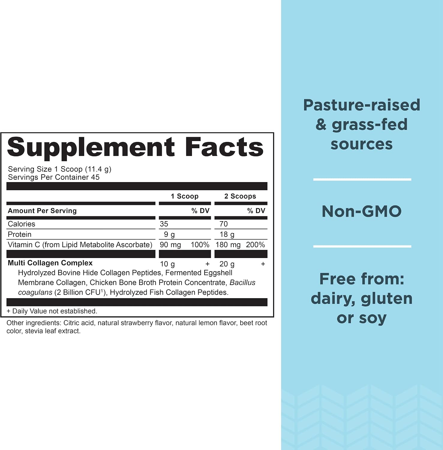 Ancient Nutrition Multi Collagen Protein Powder, 5 Types of Food Sourced Collagen, Providing Types I, II, III, V, and X, 16.2 Ounce
