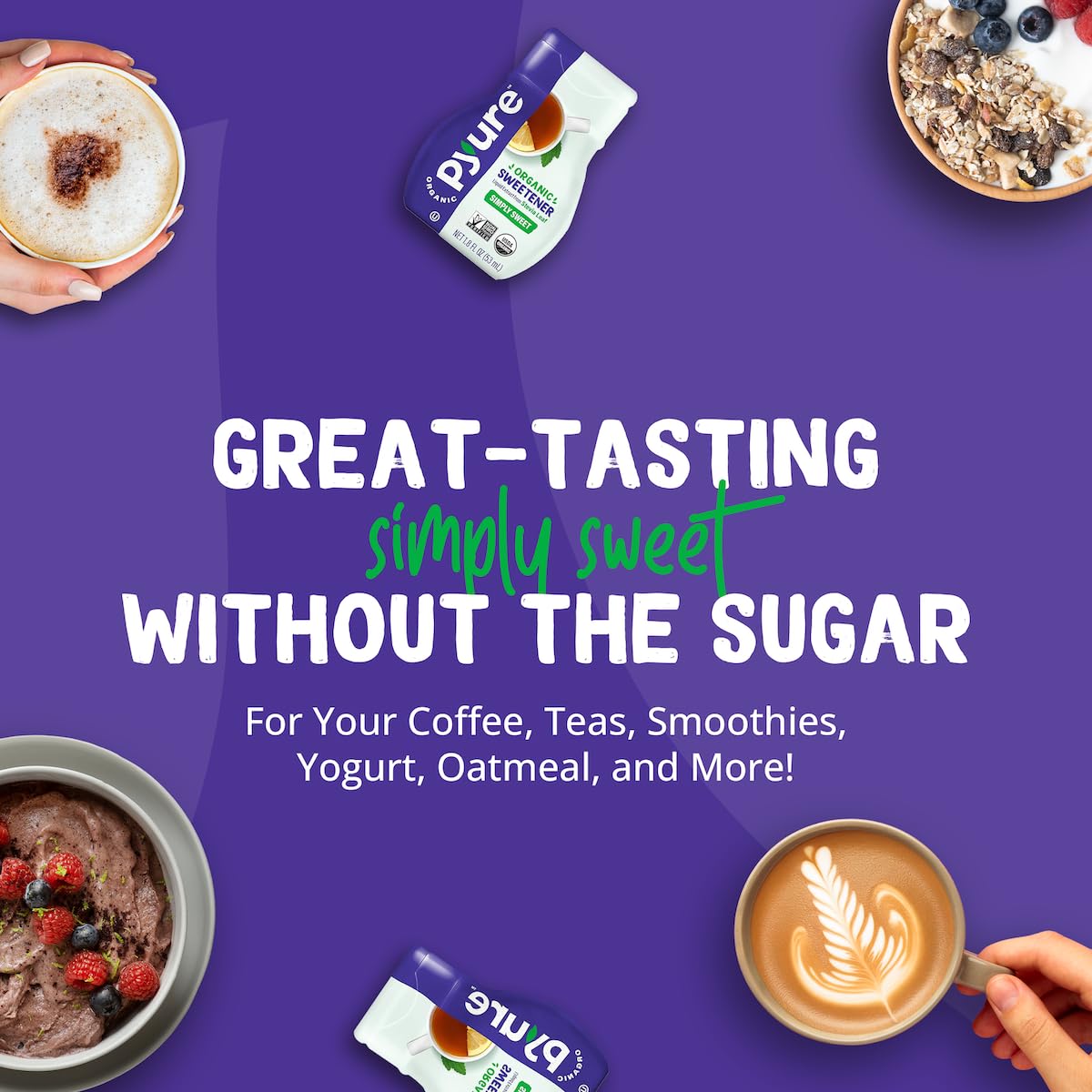 Pyure Liquid Stevia Extract | Zero Calorie Sugar-Free Sweetener, 1.8 Oz | Organic liquid stevia extract for coffee, tea, drinks, keto, diabetic, vegan, zero calorie, sugar-free, and low carb diets