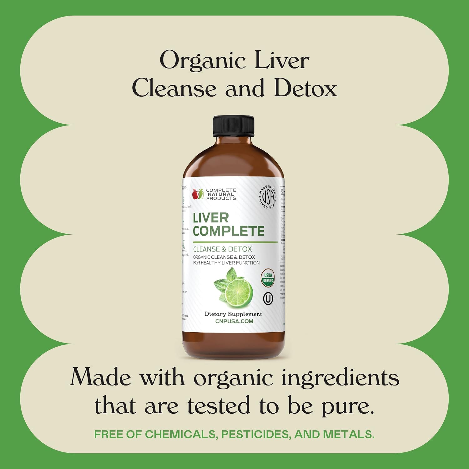 CNP | Liver Complete Liquid 8oz - Milk Thistle Chanca Piedra Detox Aid | Organic liver cleanse liquid with milk thistle, dandelion and chanca piedra for detox support and easy absorbing herbal aid