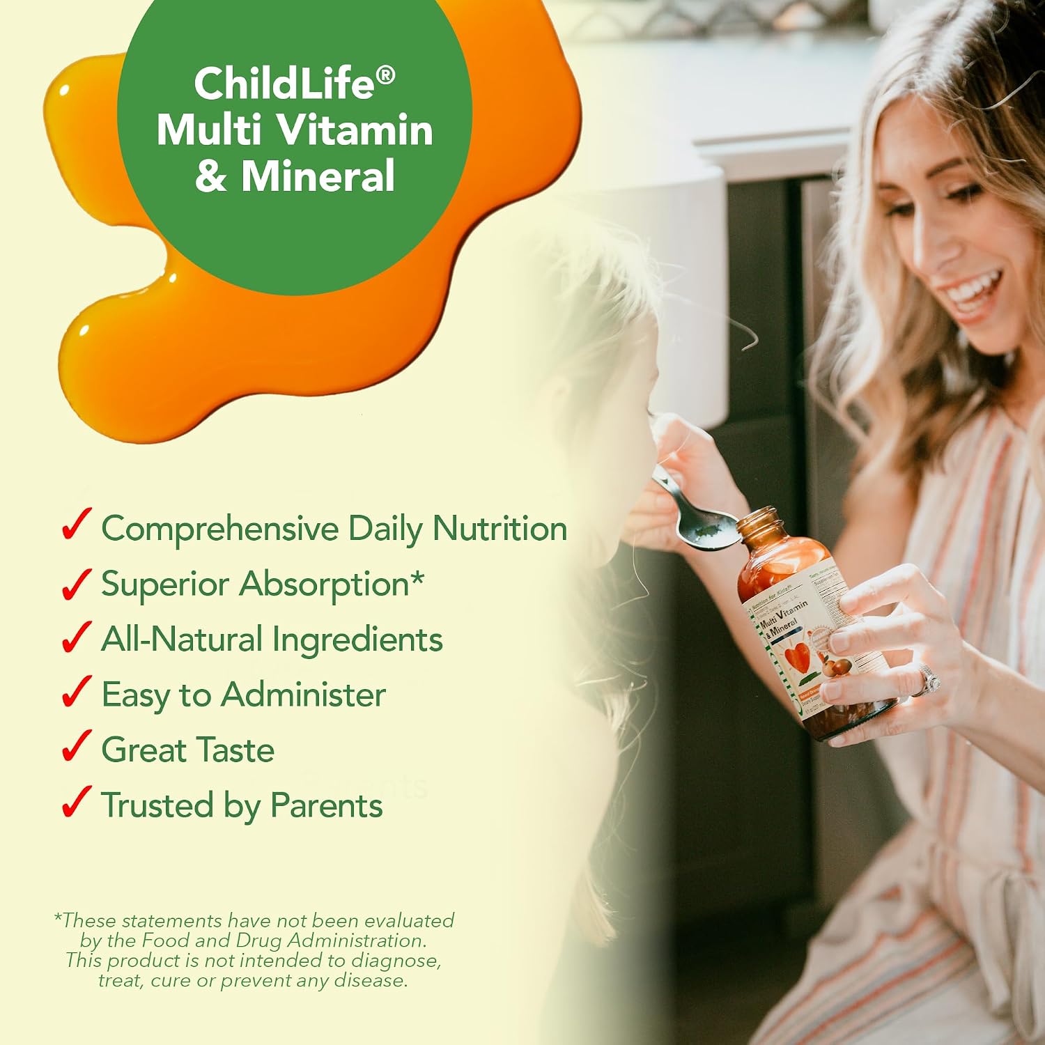 CHILDLIFE ESSENTIALS Kids Multivitamin & Mineral, Mango, 8 Fl Oz (2 Pack) | Vitamins for Kids, Liquid Multivitamin Supplement, Toddler & Baby Wellness, Natural, & Mineral