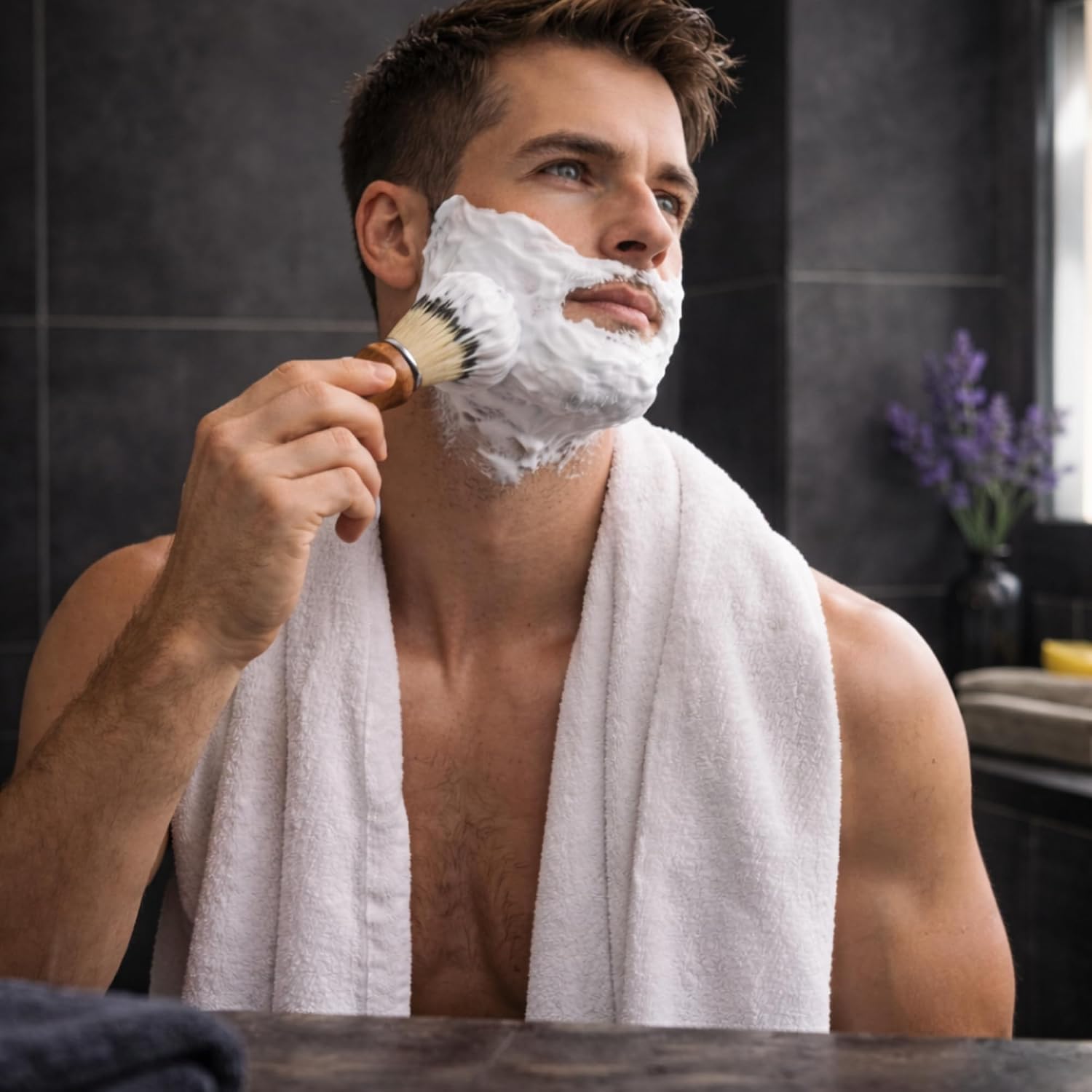 GENTS Men’s Shave Soap, 97% Natural Cedar Pine Scent, Rich Lather Wet Shaving, Traditional Shaving Soap for Men, 3oz Puck