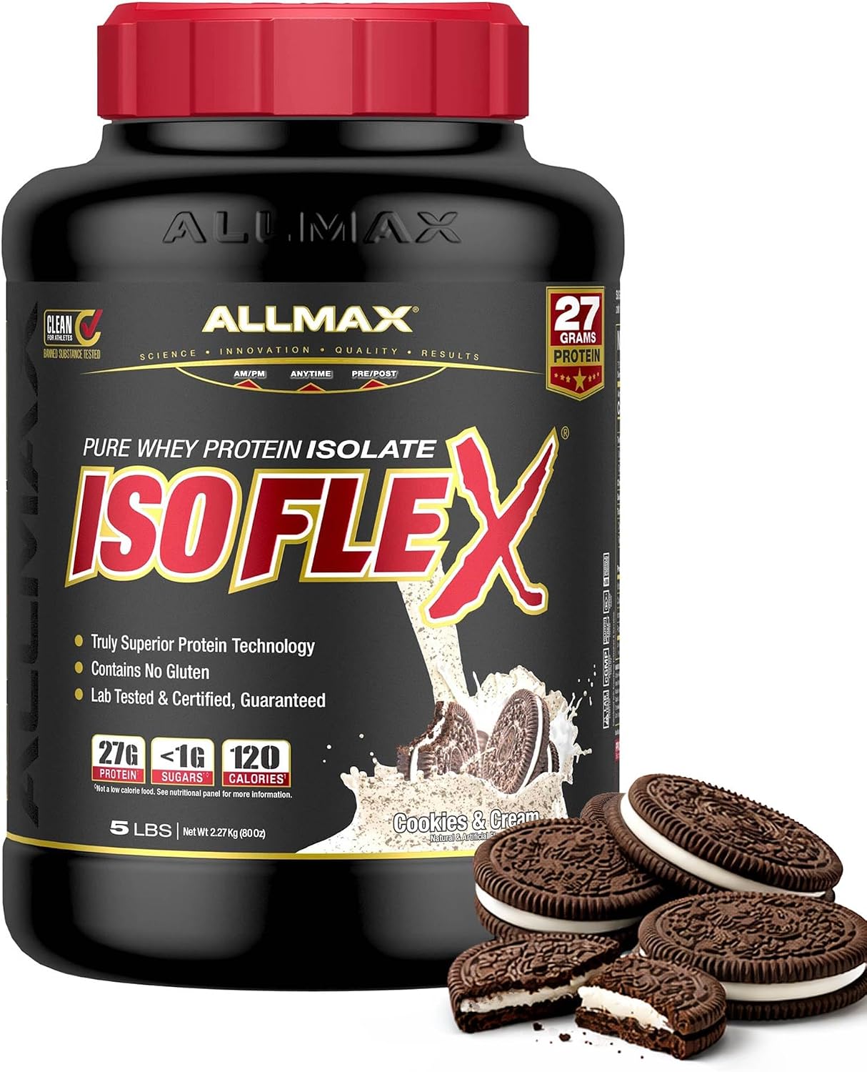 ALLMAX ISOFLEX Whey Protein Isolate, Chocolate Peanut Butter, 5 lb