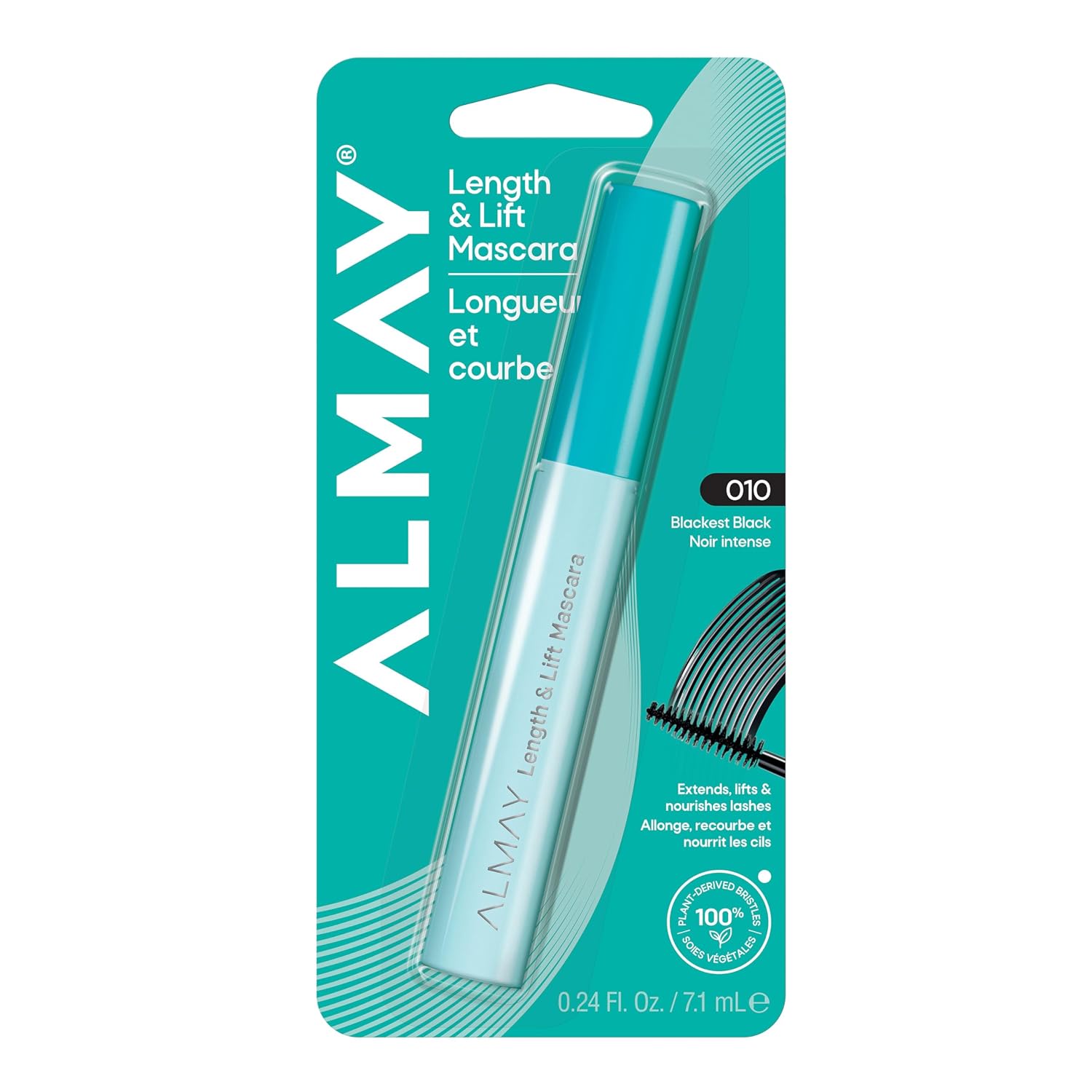 Almay Length & Lift Mascara, 10 Blackest Black, 1 Count