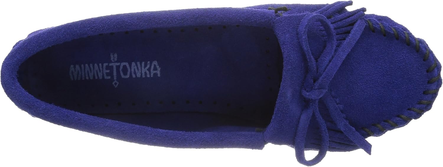 Minnetonka Women's Kilty Suede Hardsole Moccasin