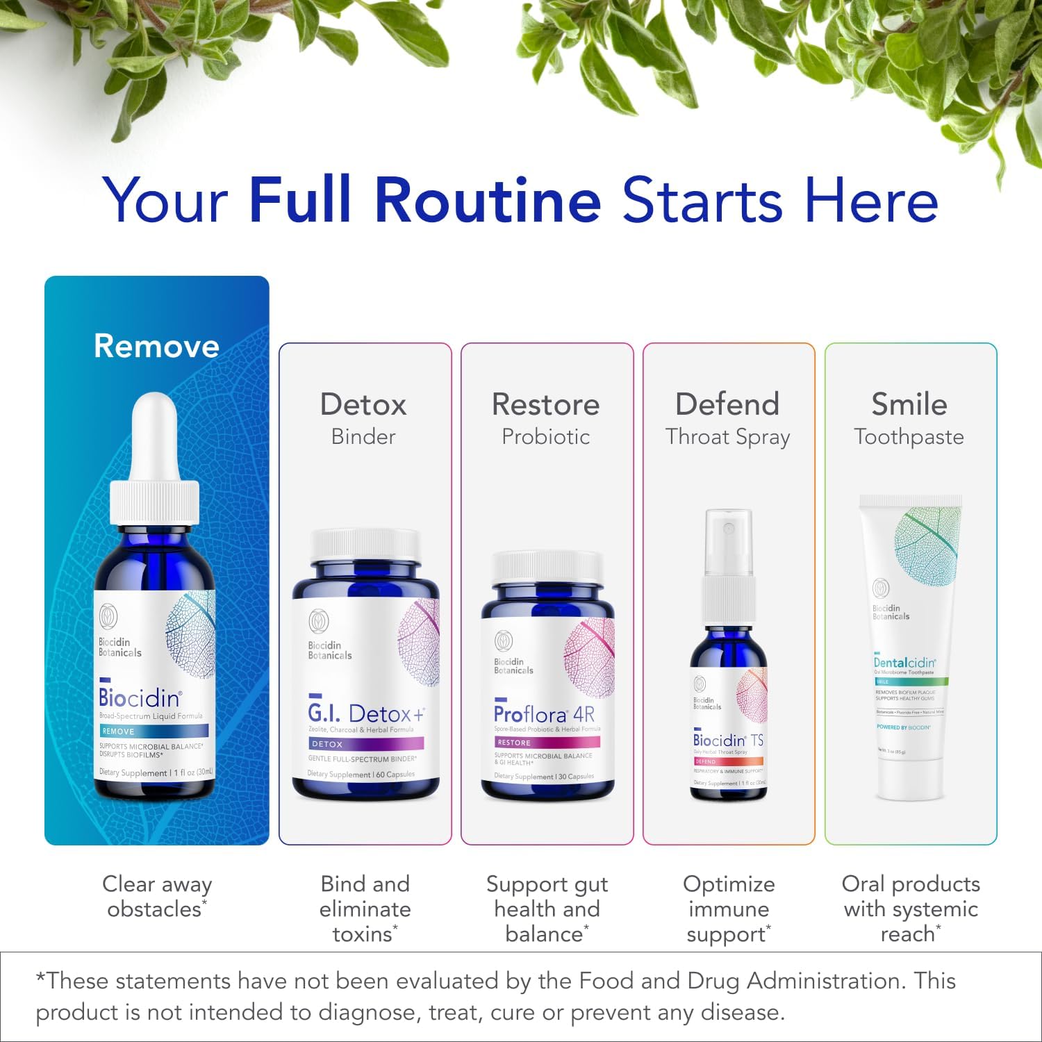 Biocidin Broad-Spectrum Liquid Formula Drops for Microbiome Balance, 1 Oz | Broad-Spectrum Botanical Drops, 18 Botanical Extracts, Microbiome Balance