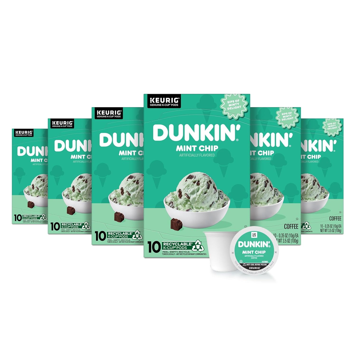 Dunkin’ Pumpkin Spice Artificially Flavored Coffee, 60 Keurig K-Cup Pods | 6 boxes of 10 single serve coffee pods each, Limited edition fall flavor, Made with arabica coffee, SNAP EBT eligible