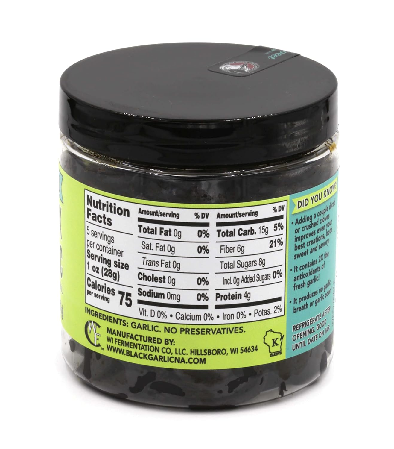 Peeled Black Garlic (5 oz.)- Kosher Certifed