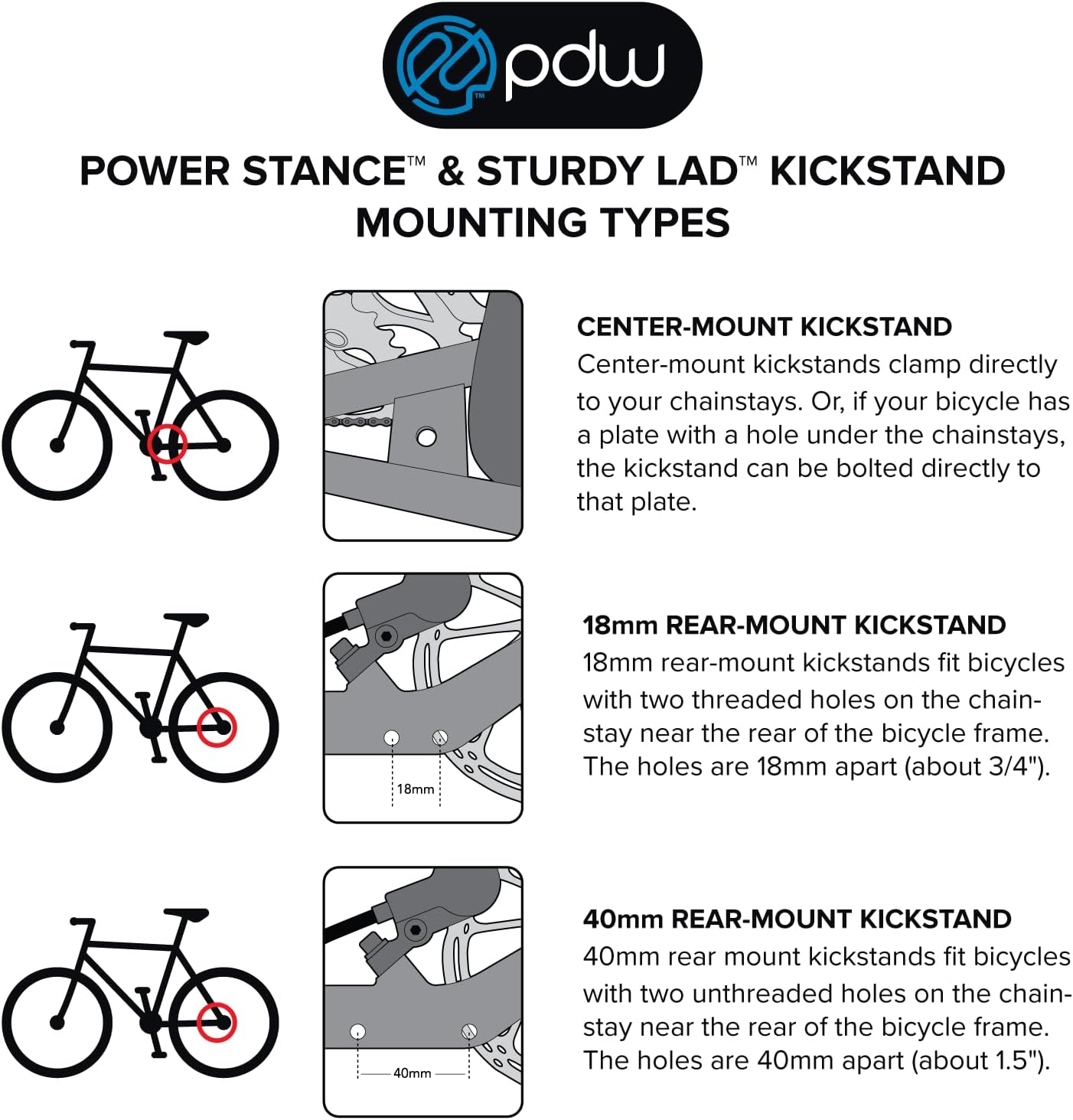 Portland Design Works Power Stance Bicycle Kickstand