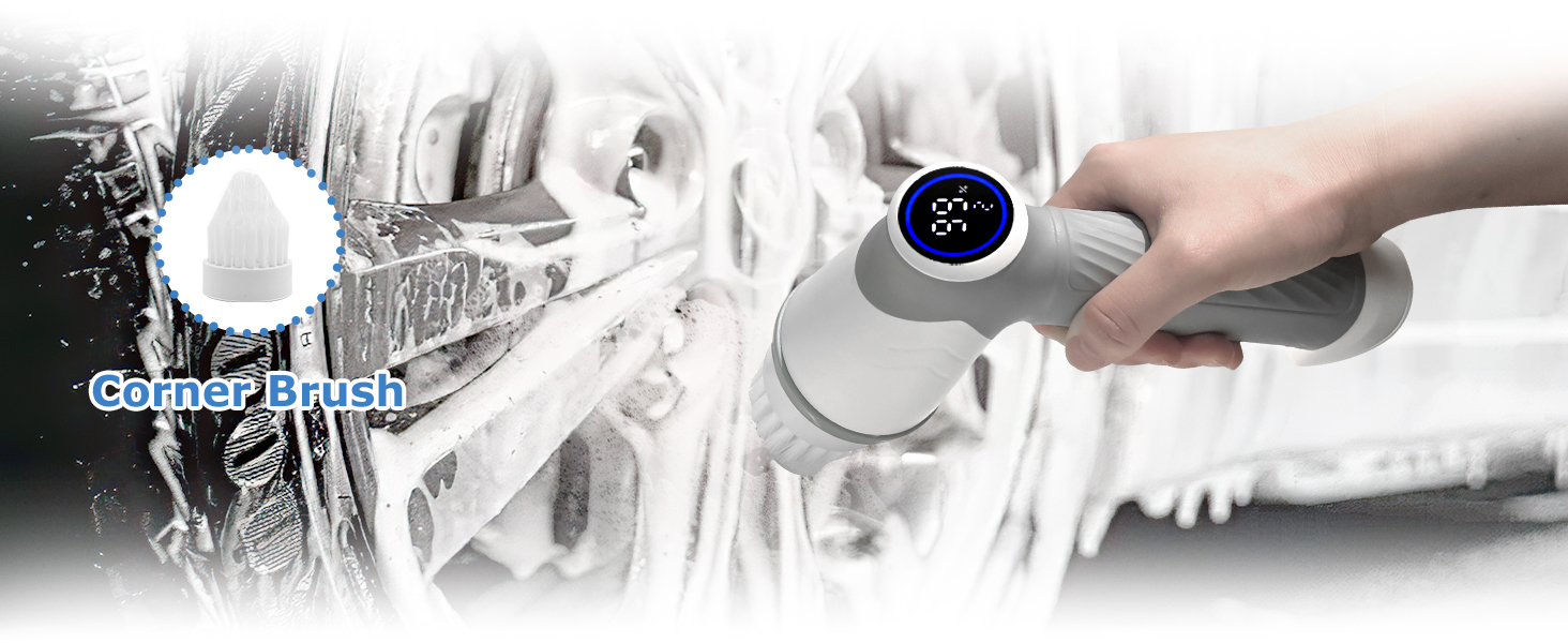 Electric Spin Scrubber, Cordless Power Scrubber Cleaning Scrubber for Bathroom