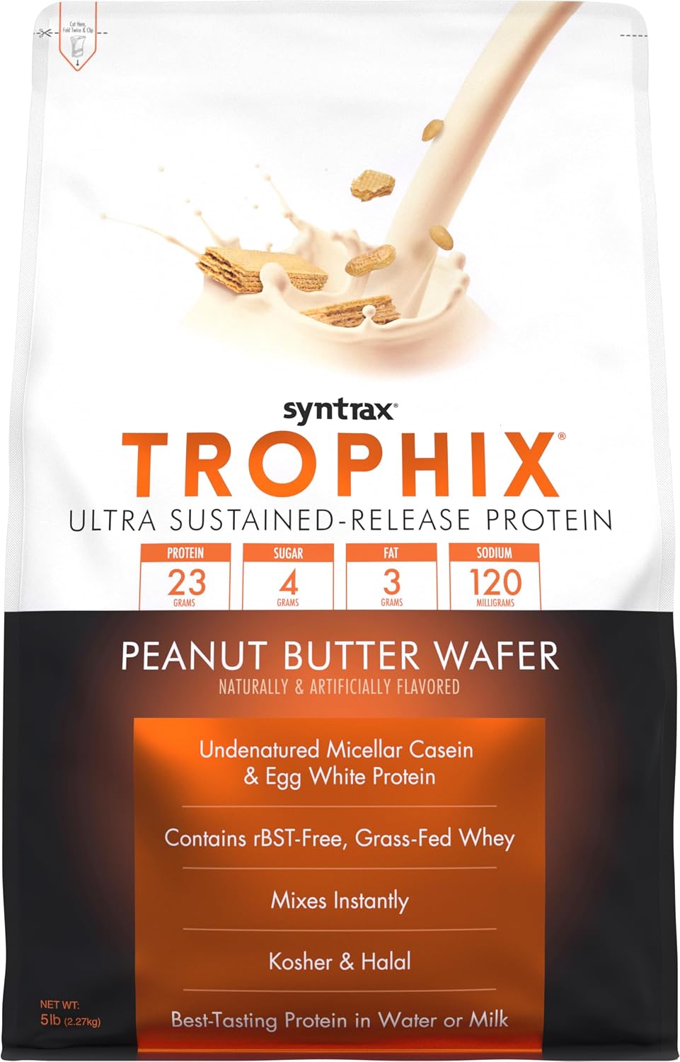 Syntrax Nutrition Trophix, Ultra Sustained-Release Protein Powder Blend, Chocolate Supreme, 5 lbs.