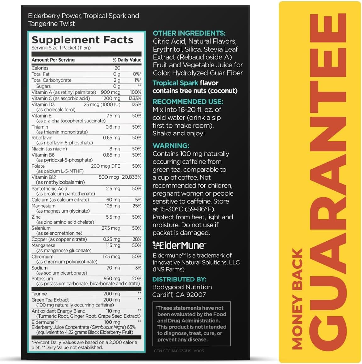 Pureboost Sugar-Free Immune Clean Energy Booster Drink Mix, Combo Pack 30ct