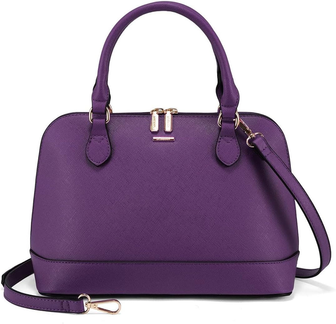 LOVEVOOK Purse for Women, Crossbody Dome Satchel Handbag with Double Zip