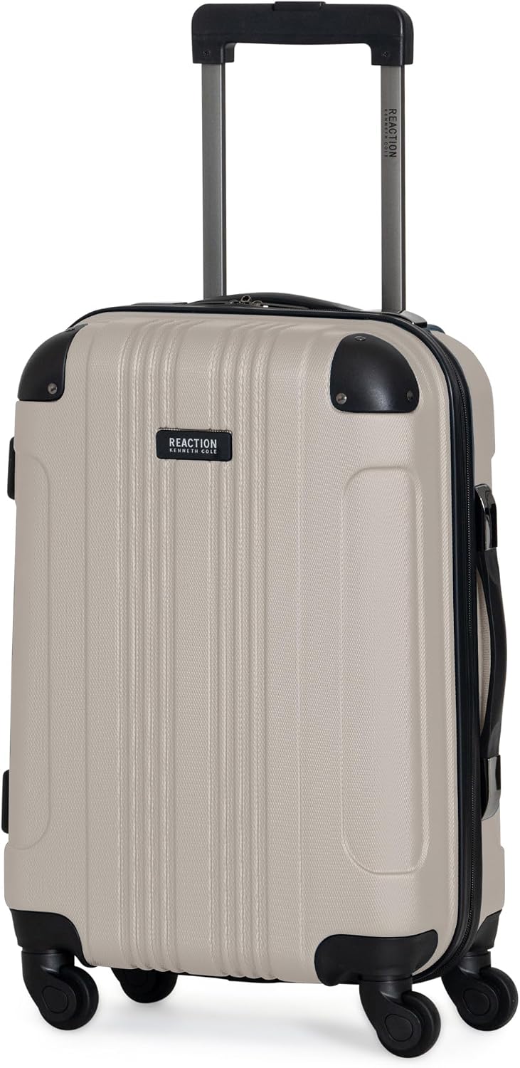 Kenneth Cole REACTION Out of Bounds Lightweight Hardshell 4-Wheel Spinner Luggage, Teal, 20-Inch Carry On