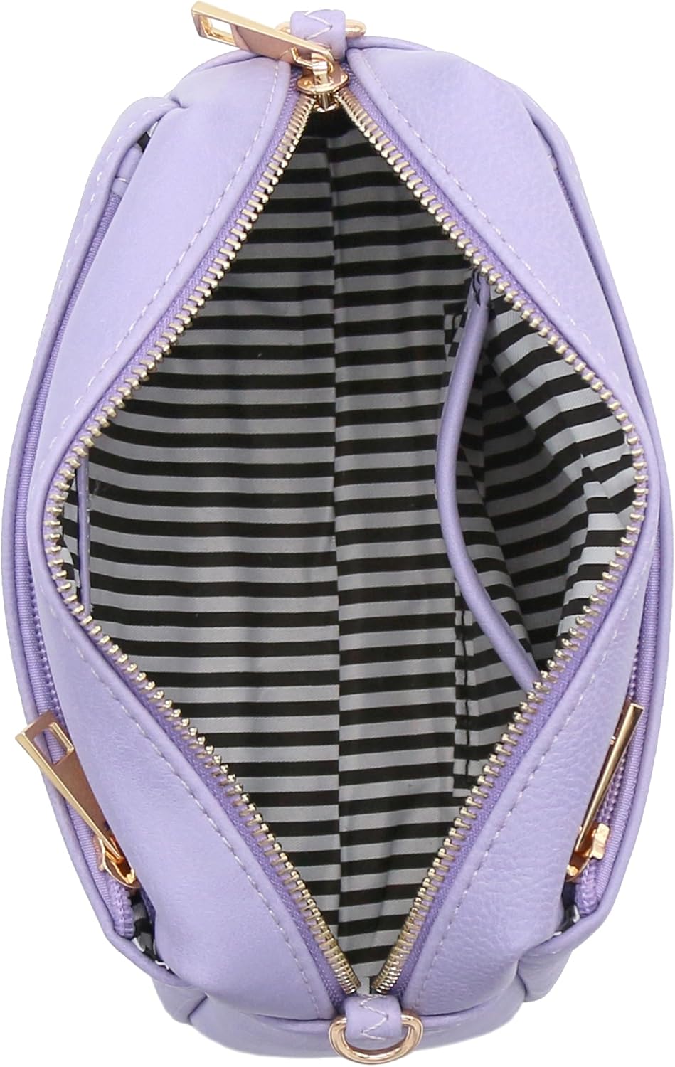 Triple Zip Small Crossbody Bag
