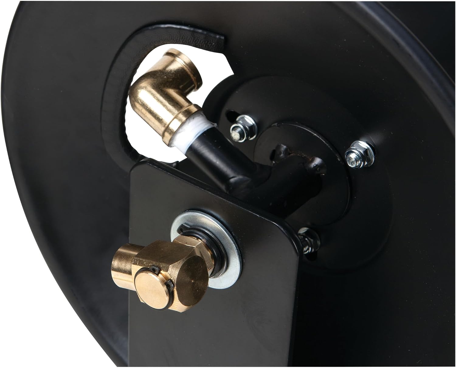 Performance Tool M635 50 ft. 18-Gauge Steel Air Hose Reel | Durable powder coated finish. Holds up to 50-ft of 3/8-in compressor hose (not included). 3/8-in female NPT swivel. Reel only