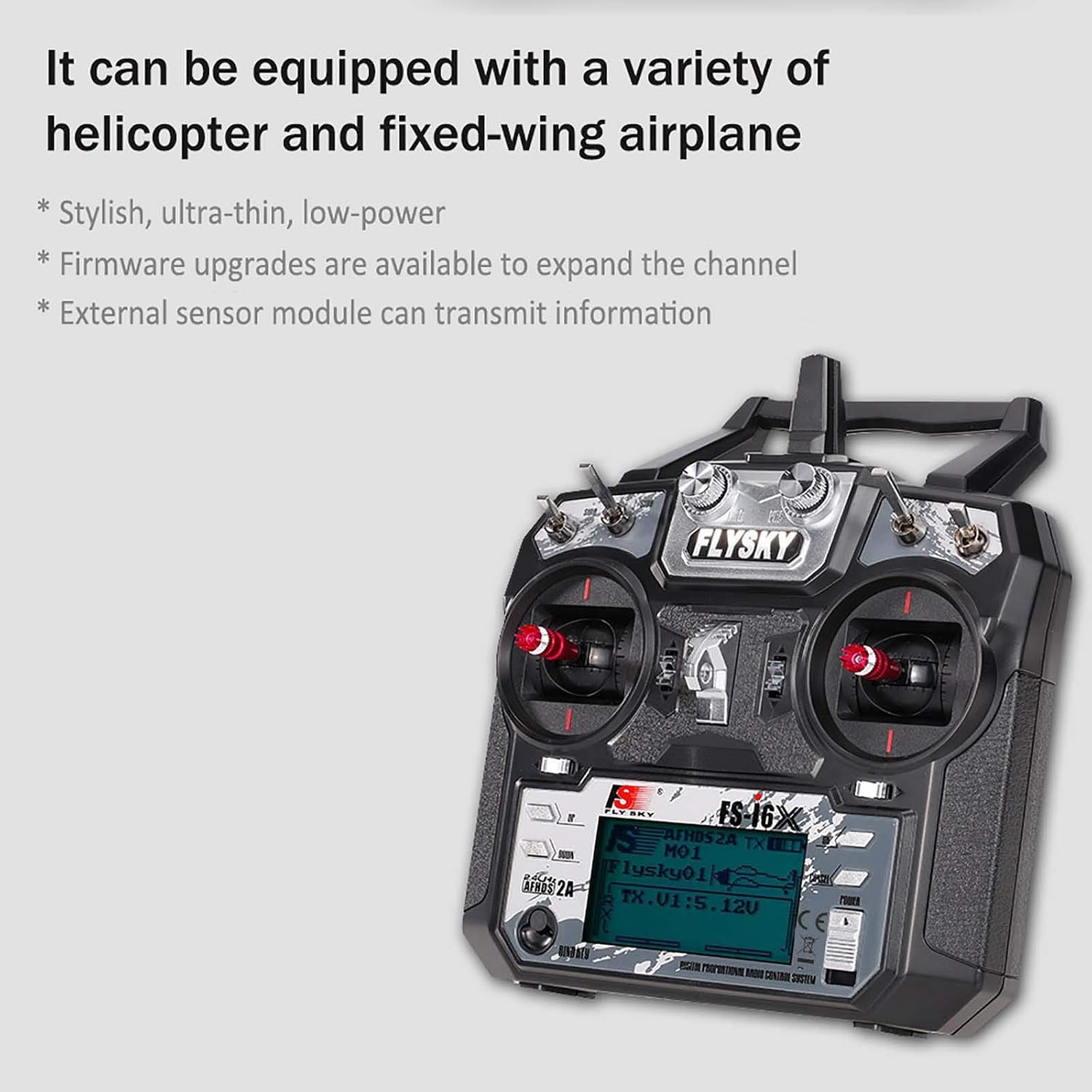 GoolRC Flysky FS-i6X 2.4GHz 10CH AFHDS 2A RC Transmitter Controller with FS-iA10B Receiver for RC Drone Airplane Helicopter