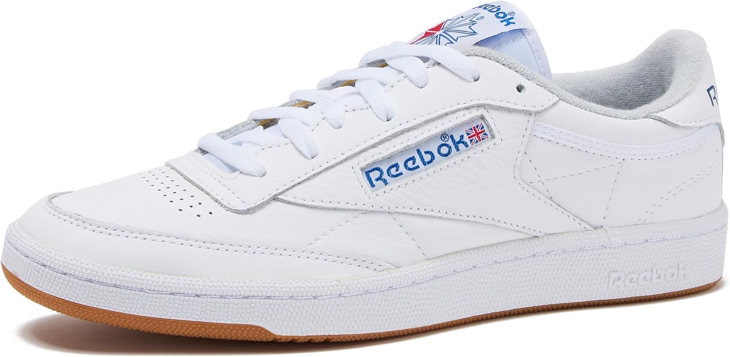 Reebok Club C 85 Mens Tennis Shoes, Casual Fashion White Sneakers for Men