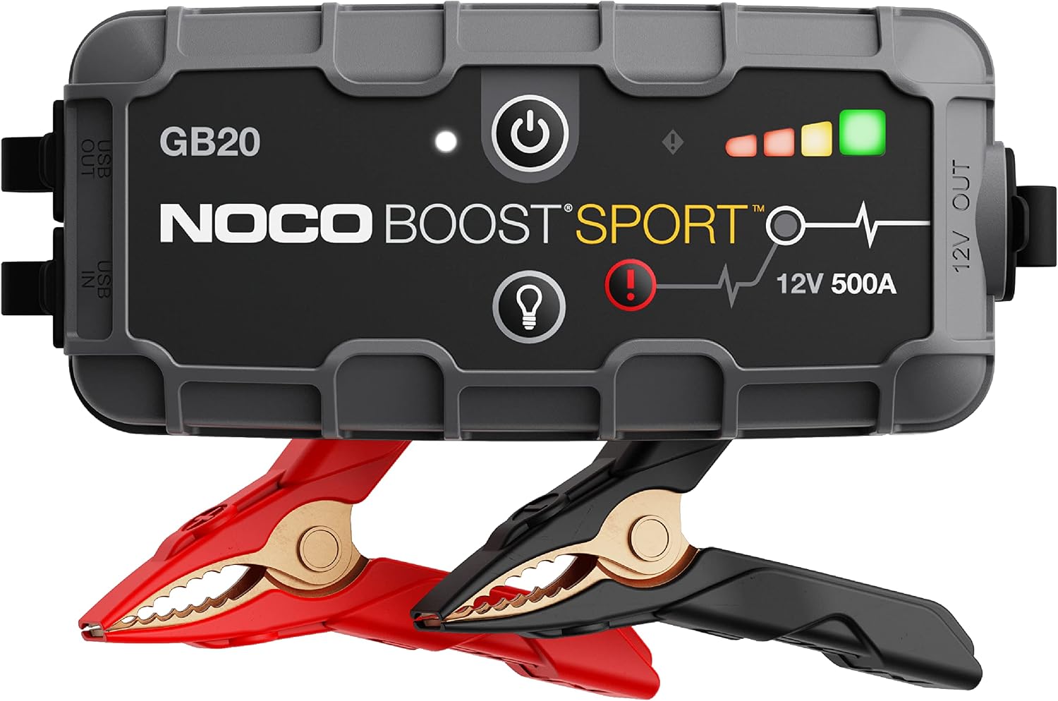 NOCO Boost GB20: 500A UltraSafe Jump Starter – 12V Lithium Battery Booster Pack, Portable Jump Box