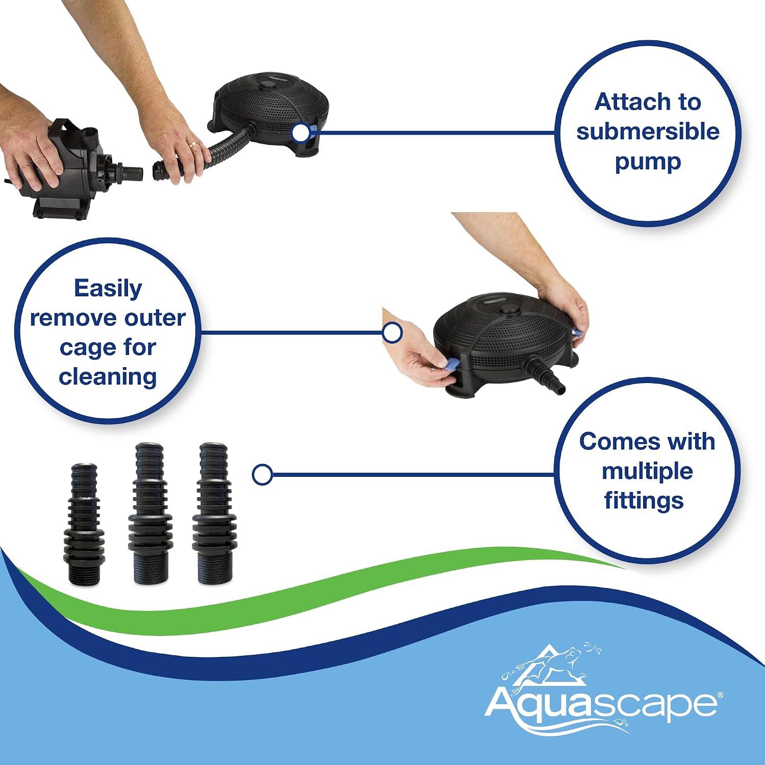Aquascape 95110 Submersible Pond Water Filter | Mechanical and Biological Filtration