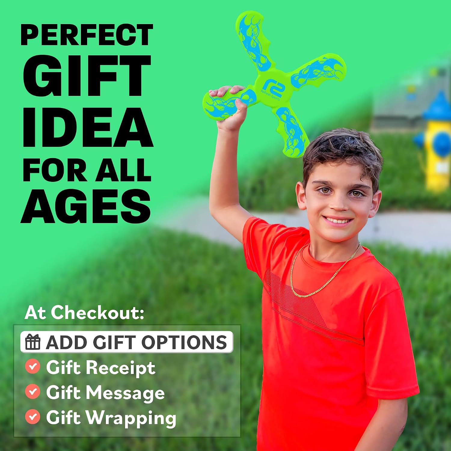 Boomerang for Kids - Fun & Easy To Use - Toys for Ages 8-13 - Birthday Gifts for Kids 5 6 7 8 9 10 Year Old Boy Gift - Best Outdoor Summer Gifts For