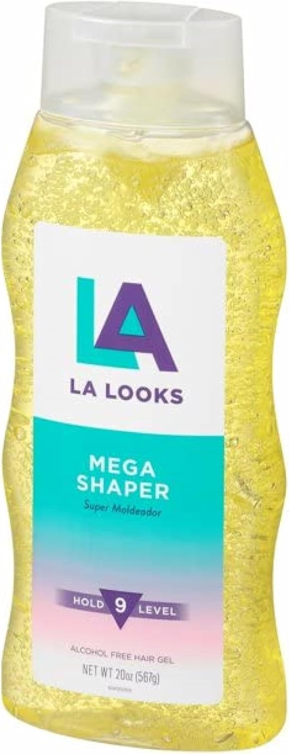 La Looks Gel #9 Mega Mega 20 Ounce (Yellow) (591ml) (6 Pack)