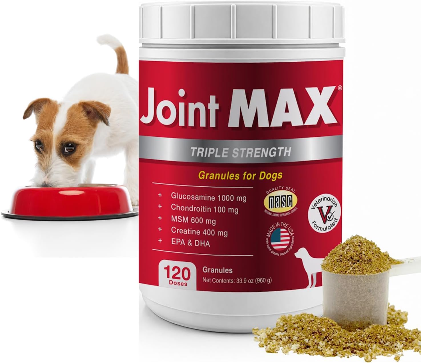 TS Joint Supplement Vet Formulated Pain & Inflammation Relief Treats Hip Dysplasia & Arthritis.Glucosamine, Chondroitin, Turmeric, MSM, HA, Creatine, Omega 3 EPA+DHA. All Dogs 240 Soft Chews