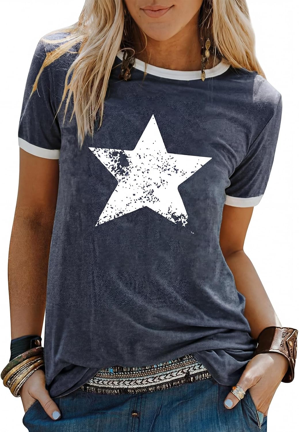 YEXIPO Graphic Tees for Women Short Sleeve Summer Tops Casual Cute T Shirts
