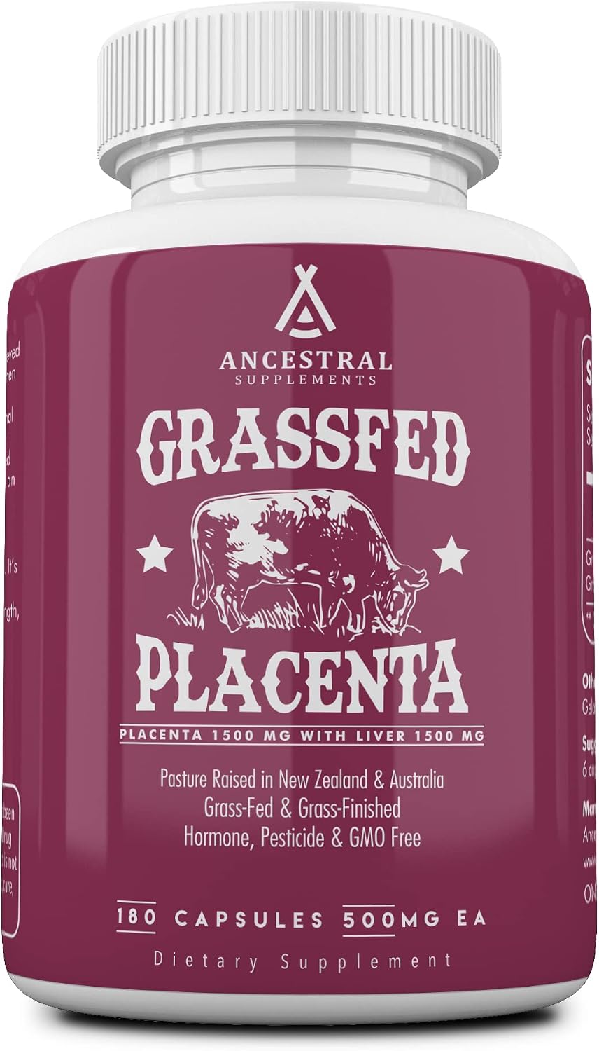 Ancestral Supplements Grass Fed Beef Prostate Supplement with Liver, 180 Ct | Supports prostate wellness alongside liver cleanse detox, promoting men's overall health and vitality.