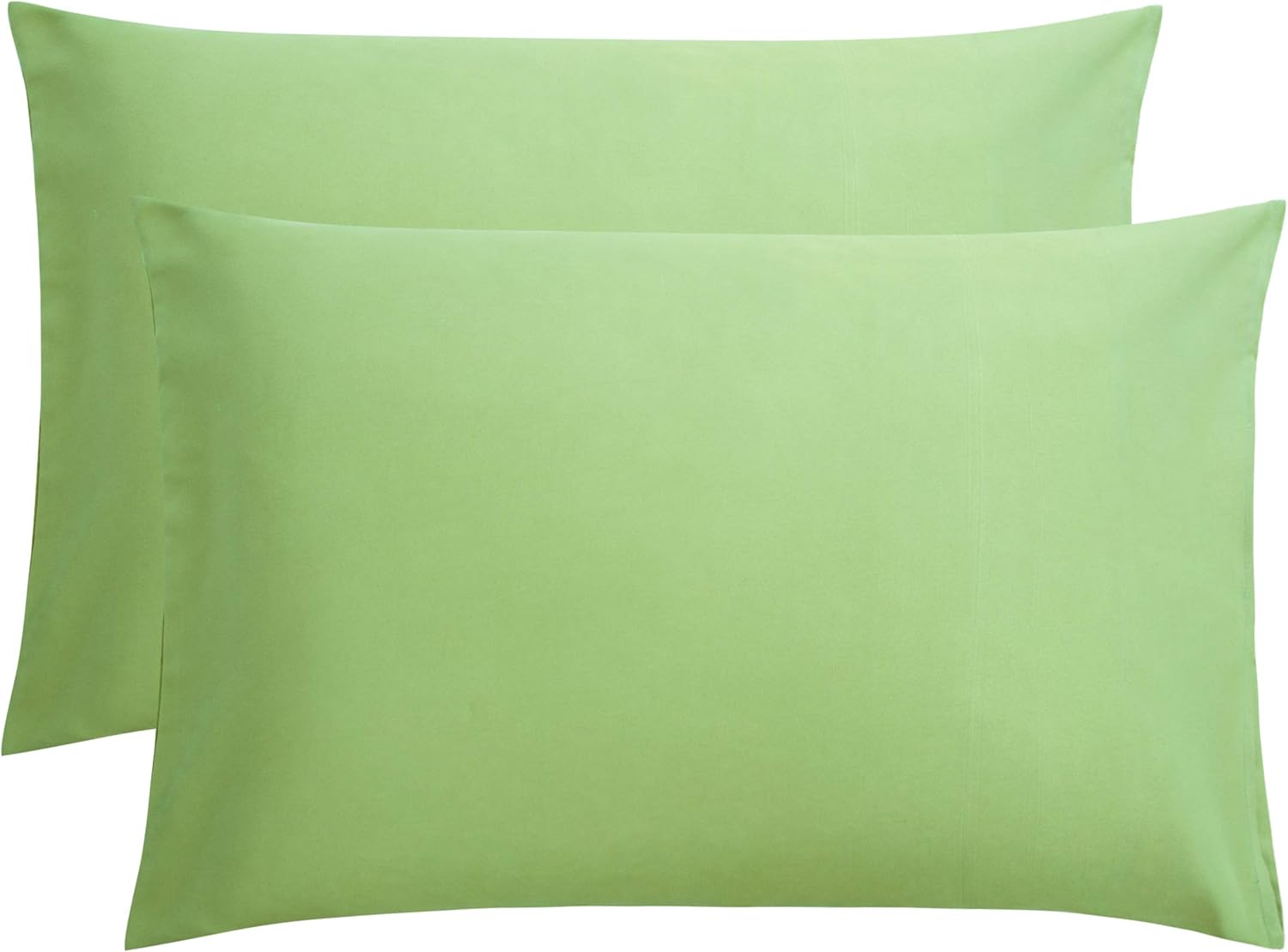 FLXXIE 2-Pack Microfiber Standard Pillow Cases, Envelope Style, White