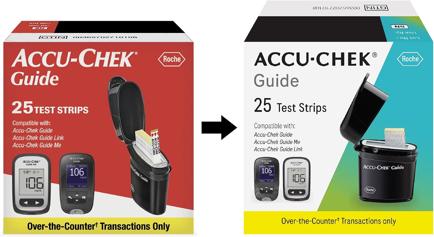 Accu-Chek Guide Glucose Test Strips, Pack of 50 | Diabetic Blood Sugar Testing