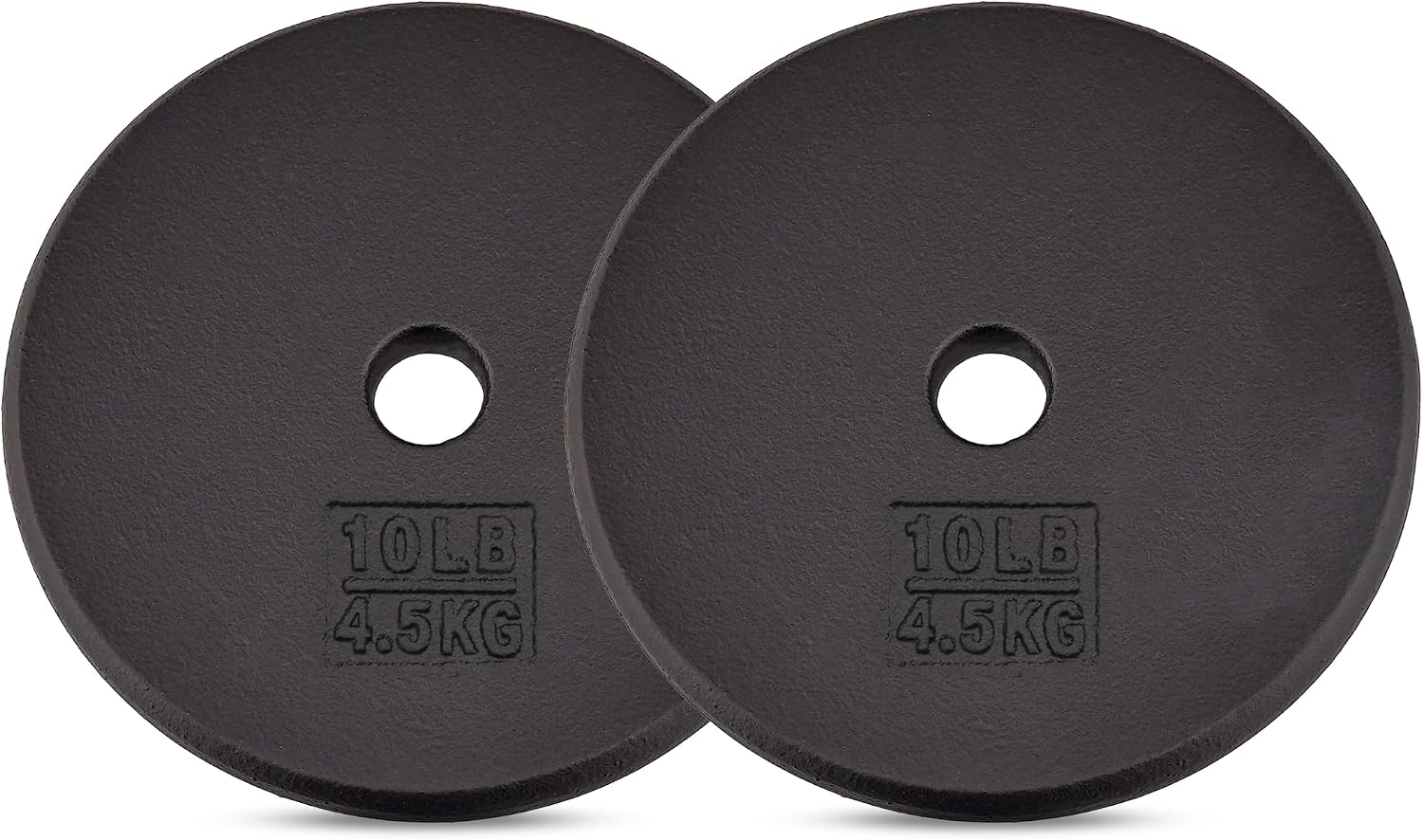 Yes4All Standard Weight Plates, 1-Inch Cast Iron Barbell Weights, Wide Range 5–50 LB, Ideal for Strength Training & Workout Routine, Available in Single, Pair & Set of 4