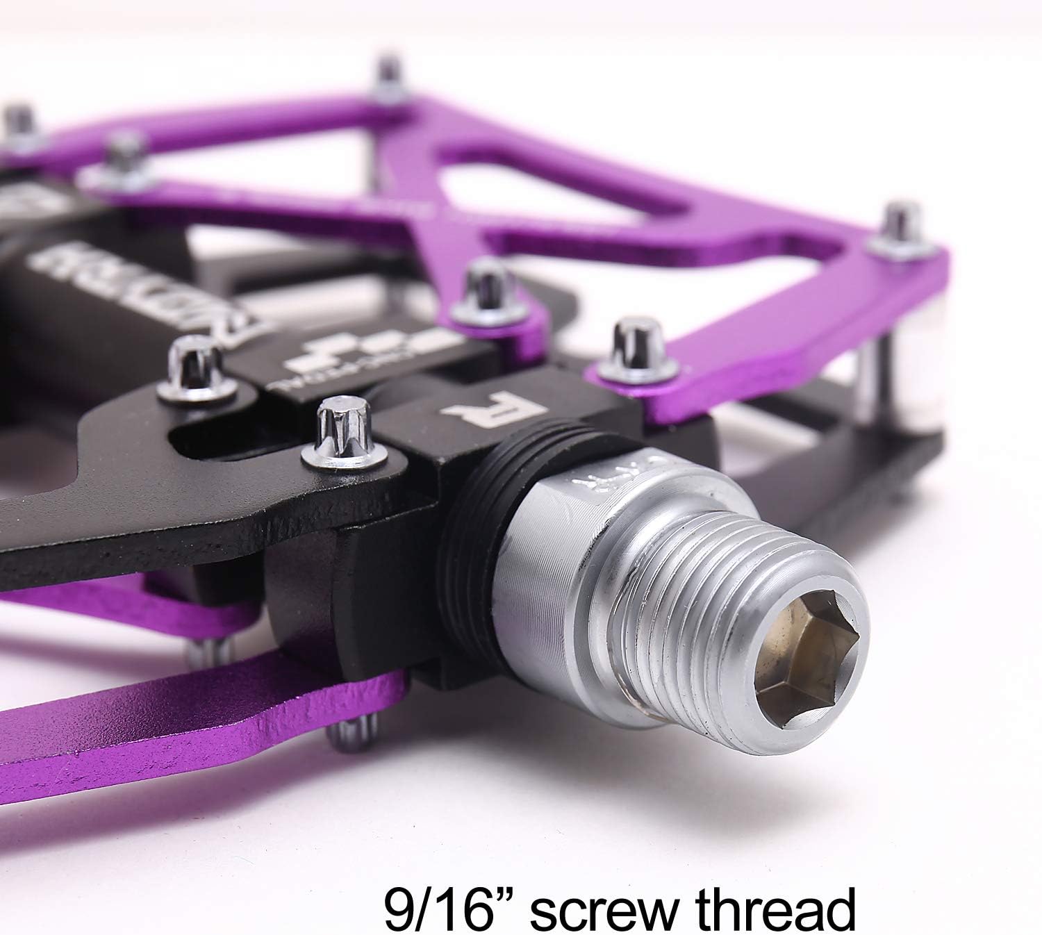 MZYRH Mountain Bike Pedals, Ultra Strong Colorful CNC Machined 9/16" Cycling Sealed 3 Bearing Pedals