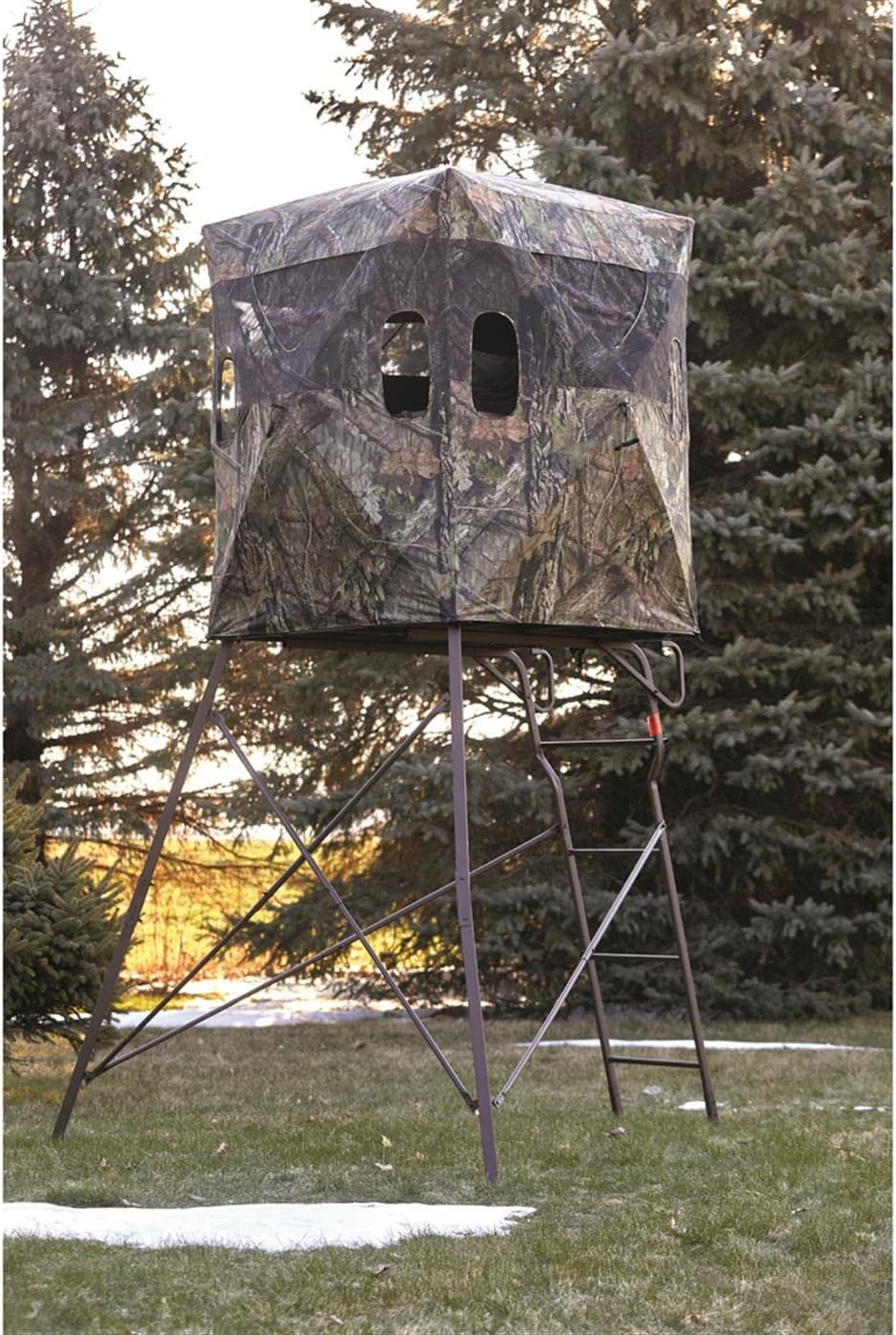Guide Gear 6 Foot Tripod Hunting Tower Blind, 2-Man Stand Elevated, Hunting Gear Equipment Accessories, 4 by 4