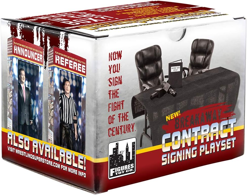 Breakable Contract Signing Playset for Wrestling Action Figures | Stage Dramatic Contract Signings