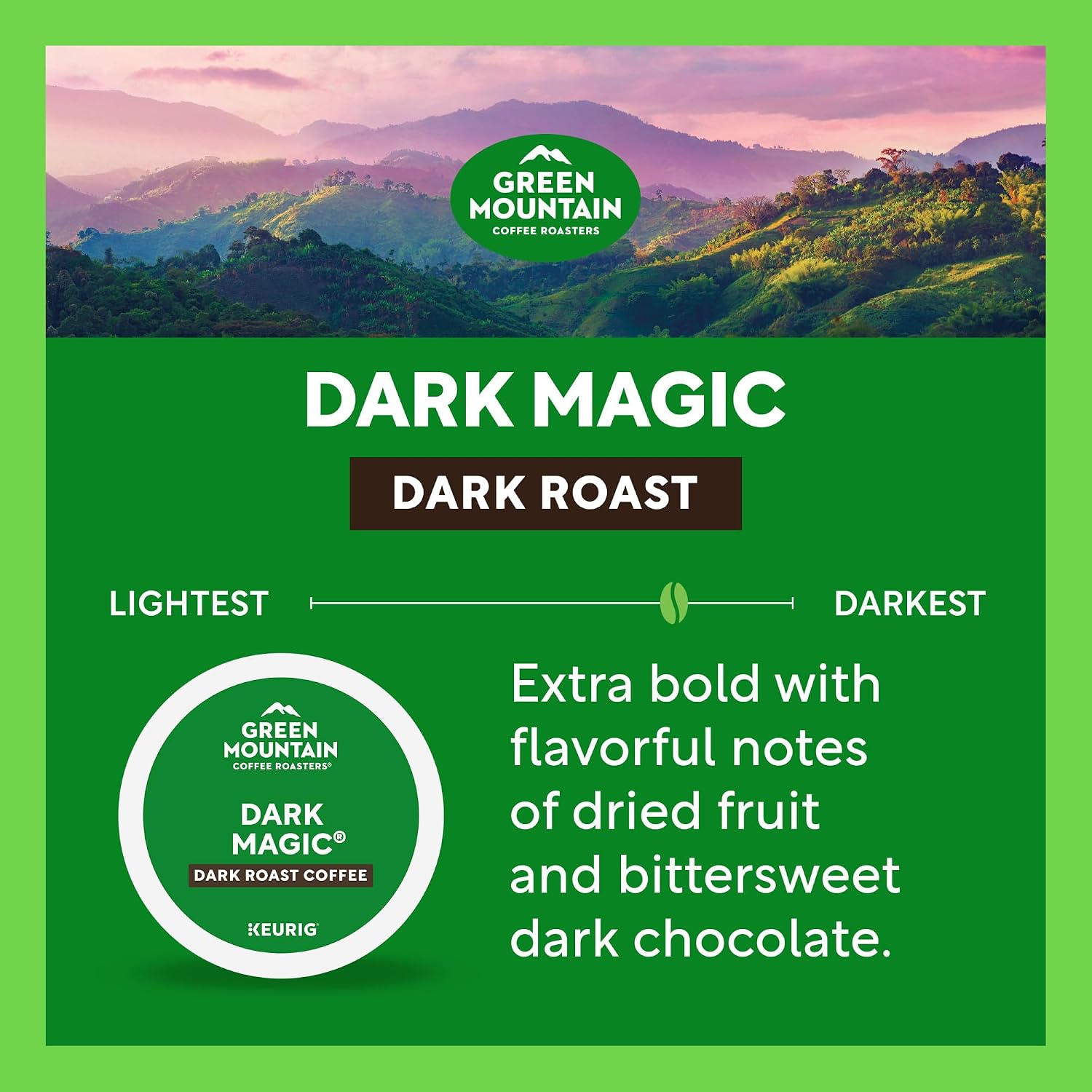 Green Mountain Coffee, Dark Magic (Extra Bold), 120-Count K-Cups for Keurig Brewers