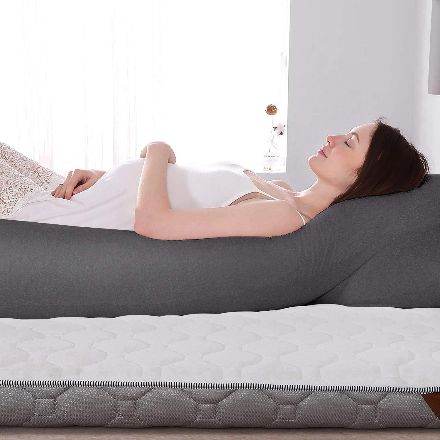COSMOPLUS 𝐏𝐫𝐞𝐠𝐧𝐚𝐧𝐜𝐲 𝐏𝐢𝐥𝐥𝐨𝐰 𝐂𝐨𝐯𝐞𝐫 U Shaped Full Body Pillow Case 𝐂𝐨𝐯𝐞𝐫 for