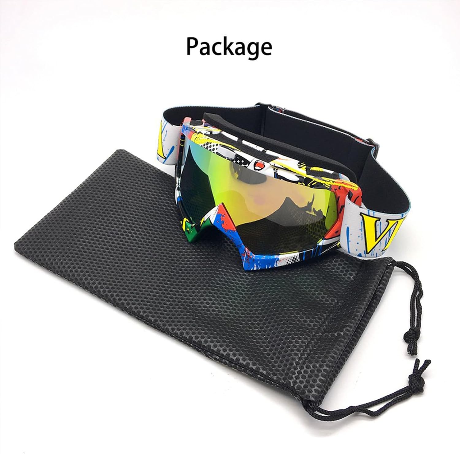 Dirt Bike Goggles, ATV Motorcycle UTV MX OTG Accessories Goggle Glasses & Anti Fog Ski Goggles, Racing Skiing Dirtbike