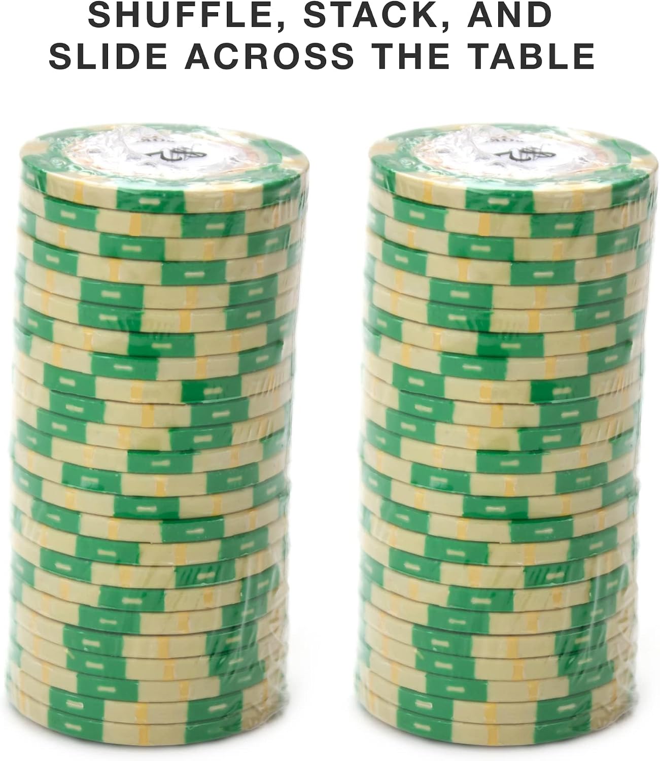 Brybelly Monte Carlo Premium Poker Chips (50-Pack) Heavyweight 14-Gram Clay Composite