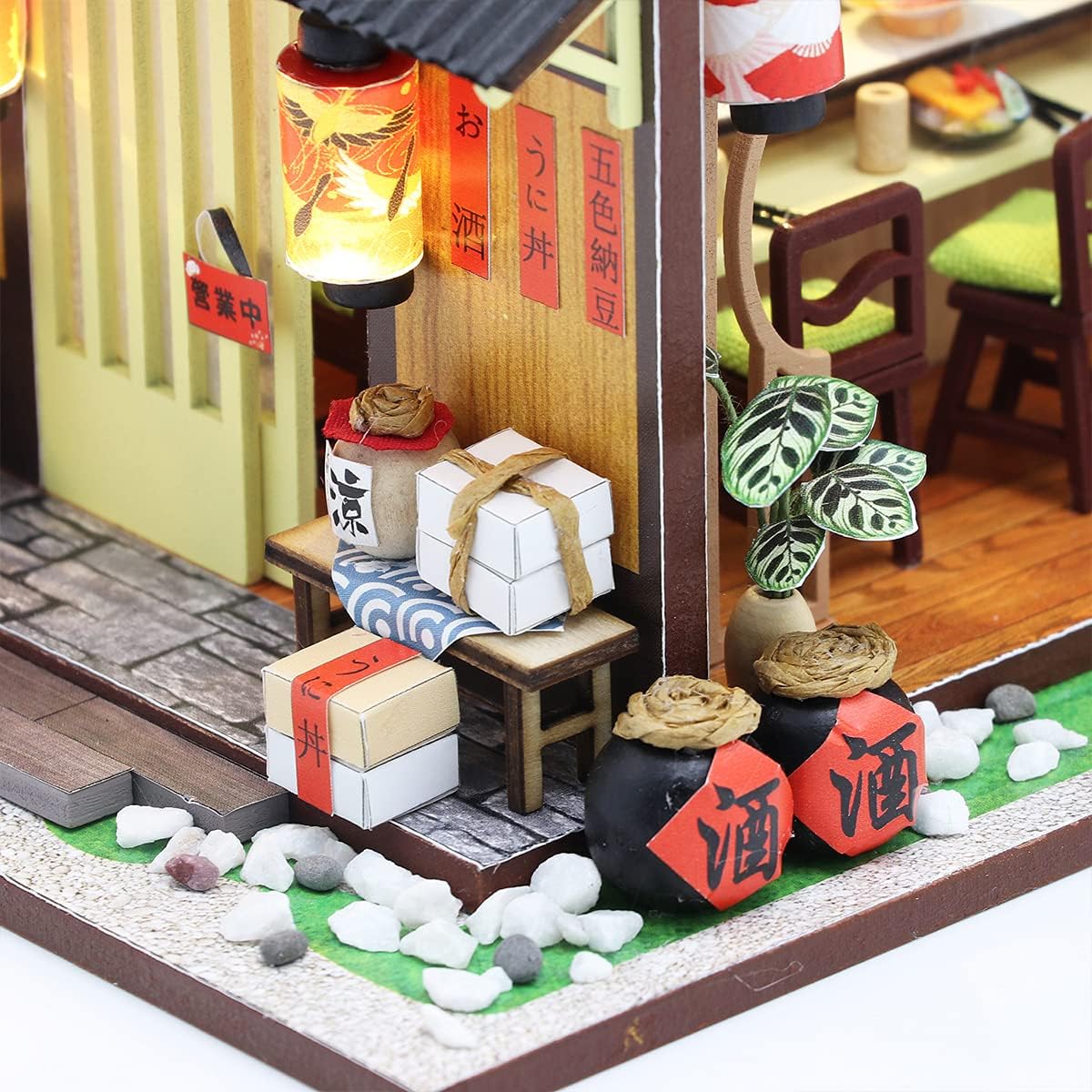 GuDoQi DIY Miniature Dollhouse Kit, Miniature House Kit 1:24 Scale, Tiny House kit with Music and Furniture Kit, Great Gift for Birthday Christmas