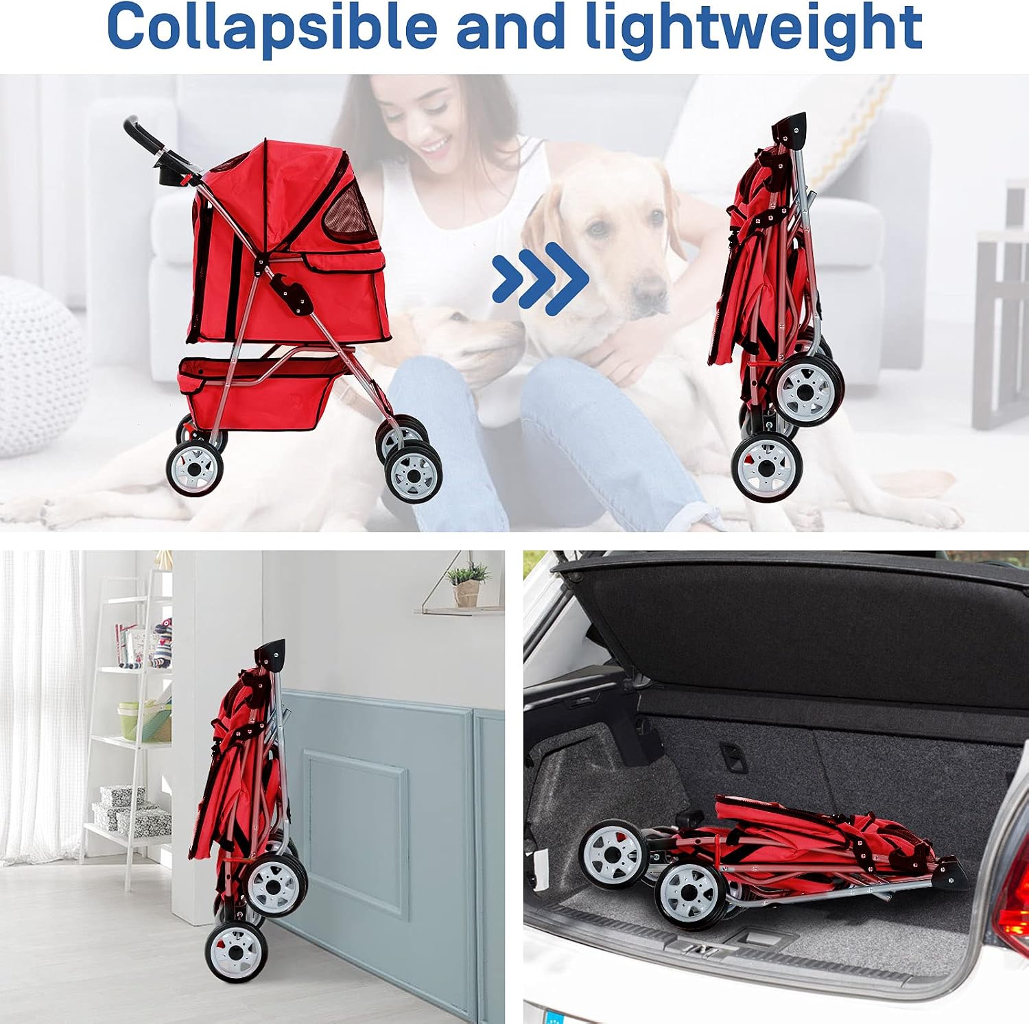 Best 4 Wheels Pet Stroller for Dog and Cat Stroller