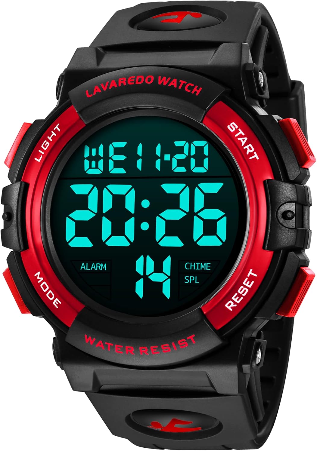 L LAVAREDO Mens Digital Watch Sports Military Watches Waterproof Outdoor Chronograph Wrist Watches for Men with LED Back Ligh/Alarm/Date