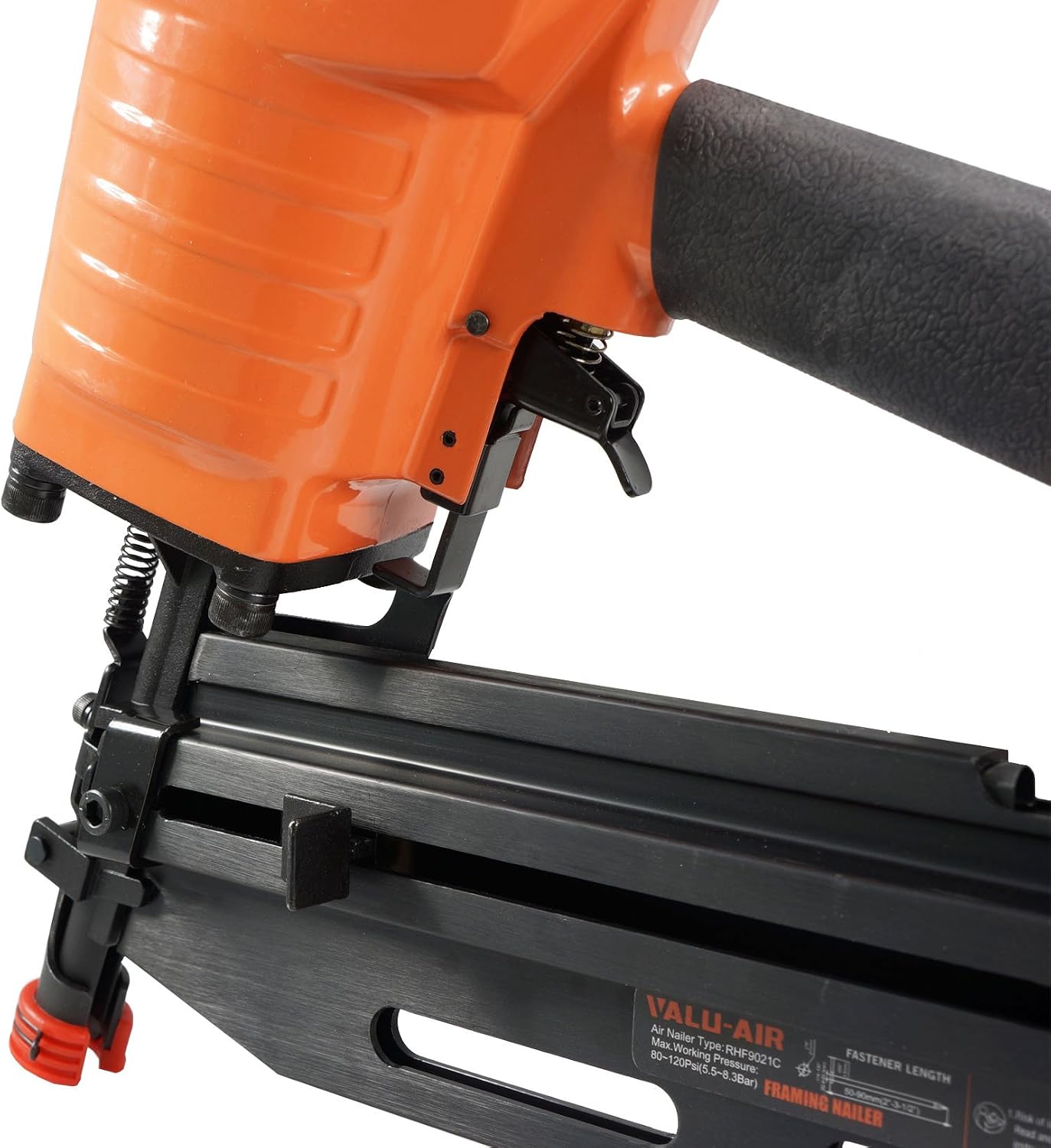 9021C 21 Degree 3-1/2" Full Round Head Framing Nailer with Carrying Case and Interchangeable Trigger, Tool-Free Depth Adjust, and No Mar Tip