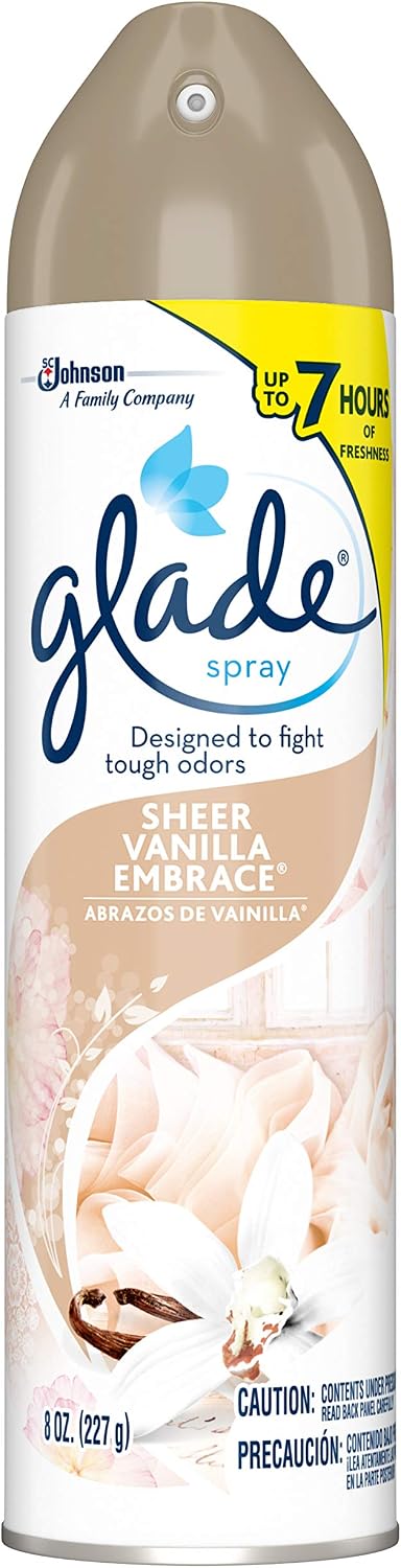 Glade Air Freshener Spray - Pure Vanilla Joy Scent - 8 Oz. (Pack of 12)