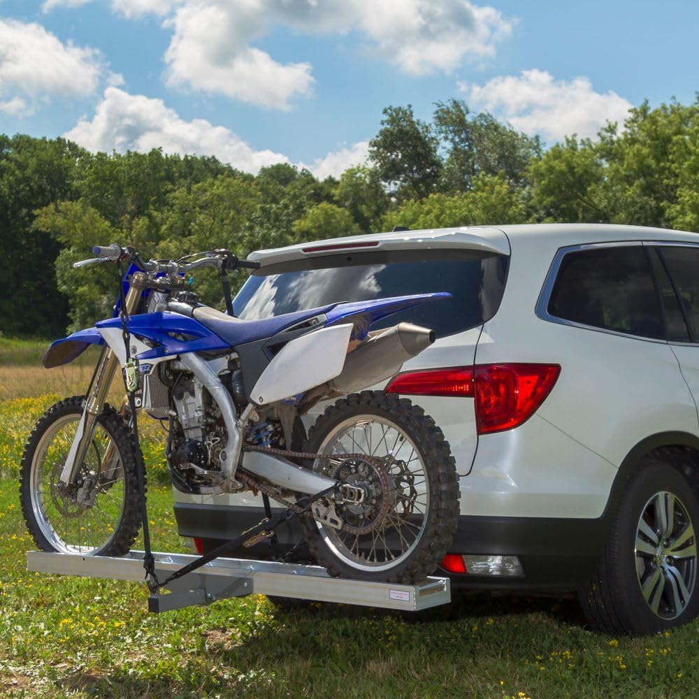 Black Widow Folding Aluminum Hitch Carrier for Dirt Bikes