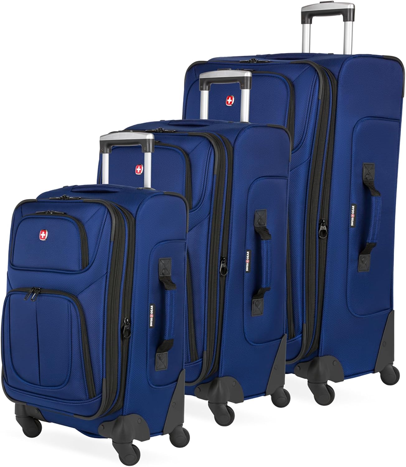 SWISSGEAR Sion Carry-On Spinner Luggage, Softside Expandable, Lightweight Suitcase, Dark Grey, 22.75-Inch