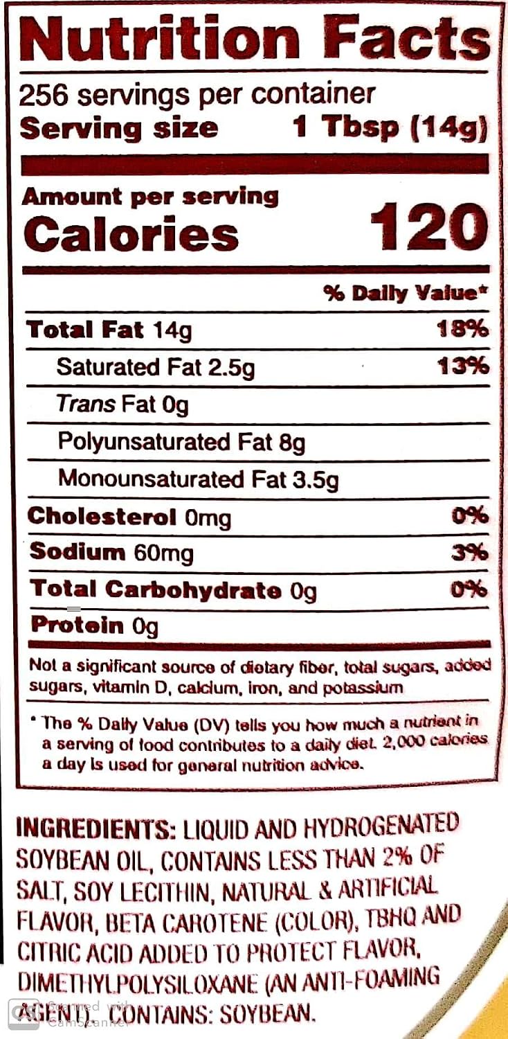 Chef's Quality: Liquid Butter Alternative 1 Gallon (2 Pack)