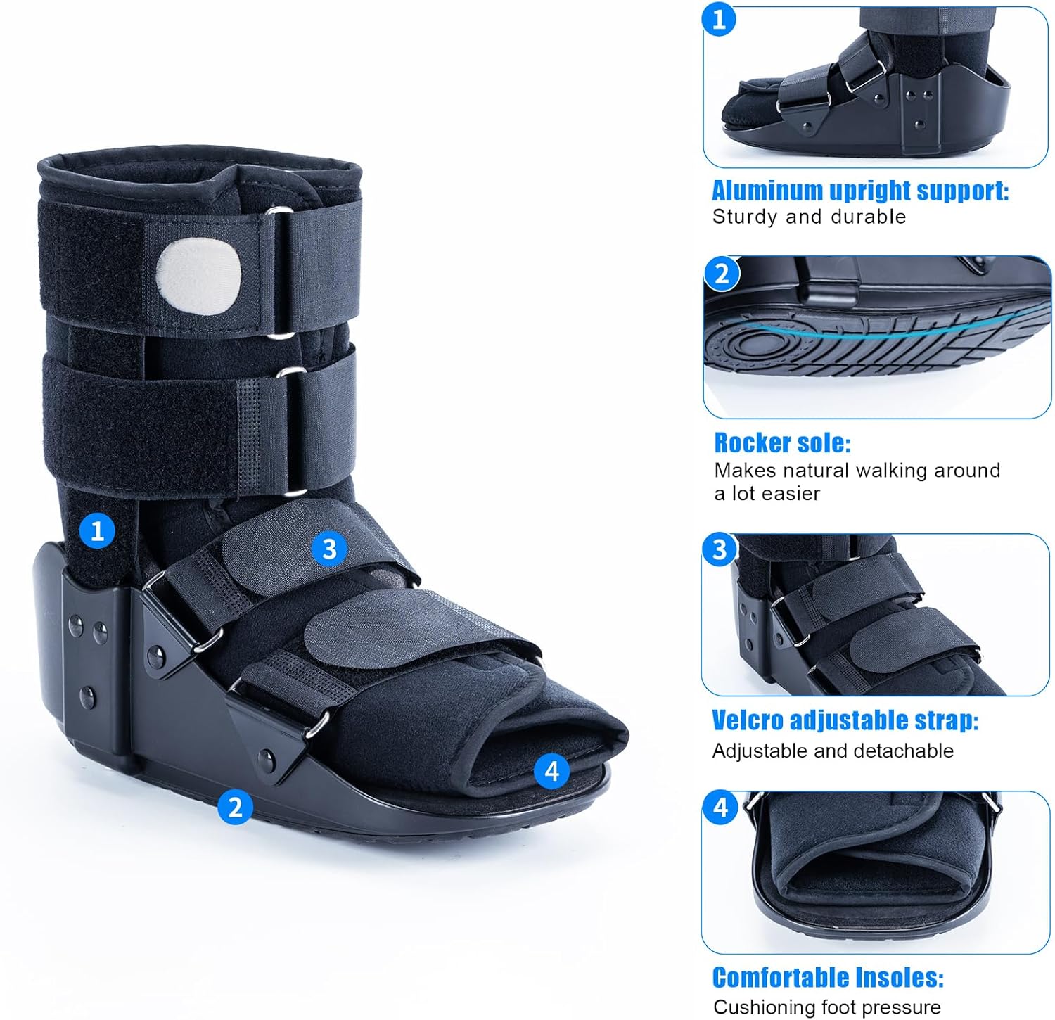 kefit Walking Boot Fracture Boot for Broken Foot, Sprained Ankle-Medium