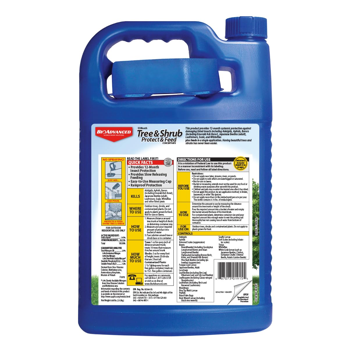 BioAdvanced 12 Month Tree & Shrub Protect and Feed Concentrate - 1 Gal