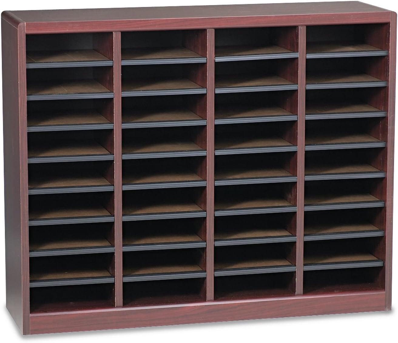 Safco Products 9321MH E-Z Stor Wood Literature Organizer, 36 Compartment, Mahogany